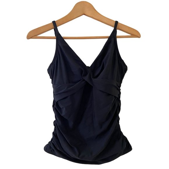 Ladies M Helen Jon Black Built in Bra Swim Suit Top Tankini - Picture 1 of 4
